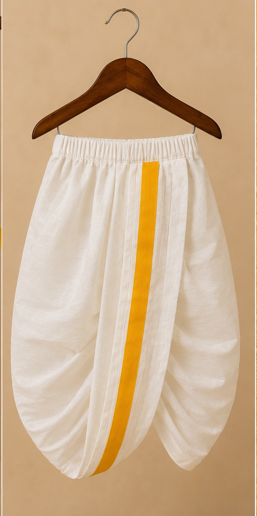 Yellow Venkateswara Swamy Dhoti Kurta Set